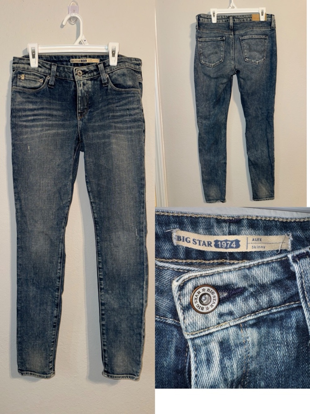 Big Star Alex Skinny Jeans in Washed Denim Blue